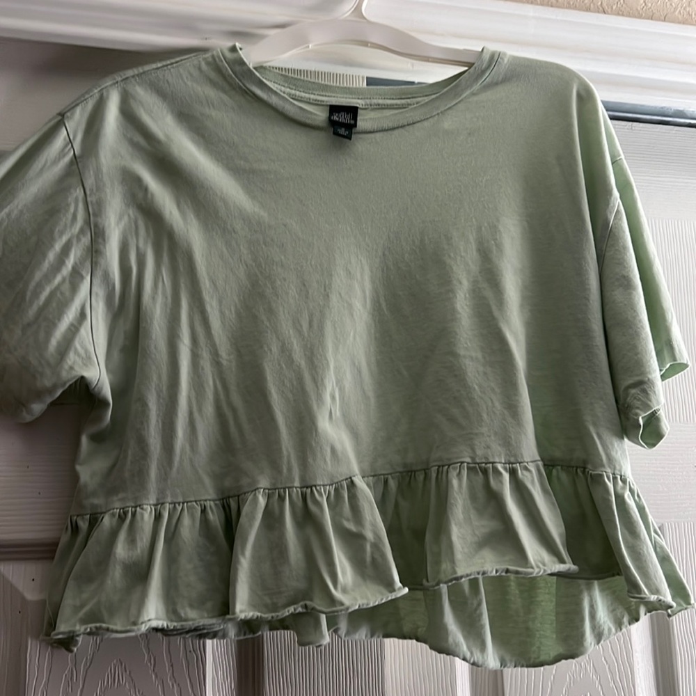 Wild Fable Ruffled Crop Top